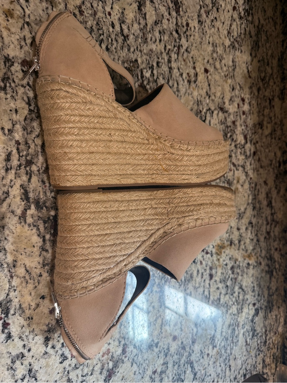 Dolce Vita Straw Platform Blush Suede Wedges 7.5 - Picture 4 of 7